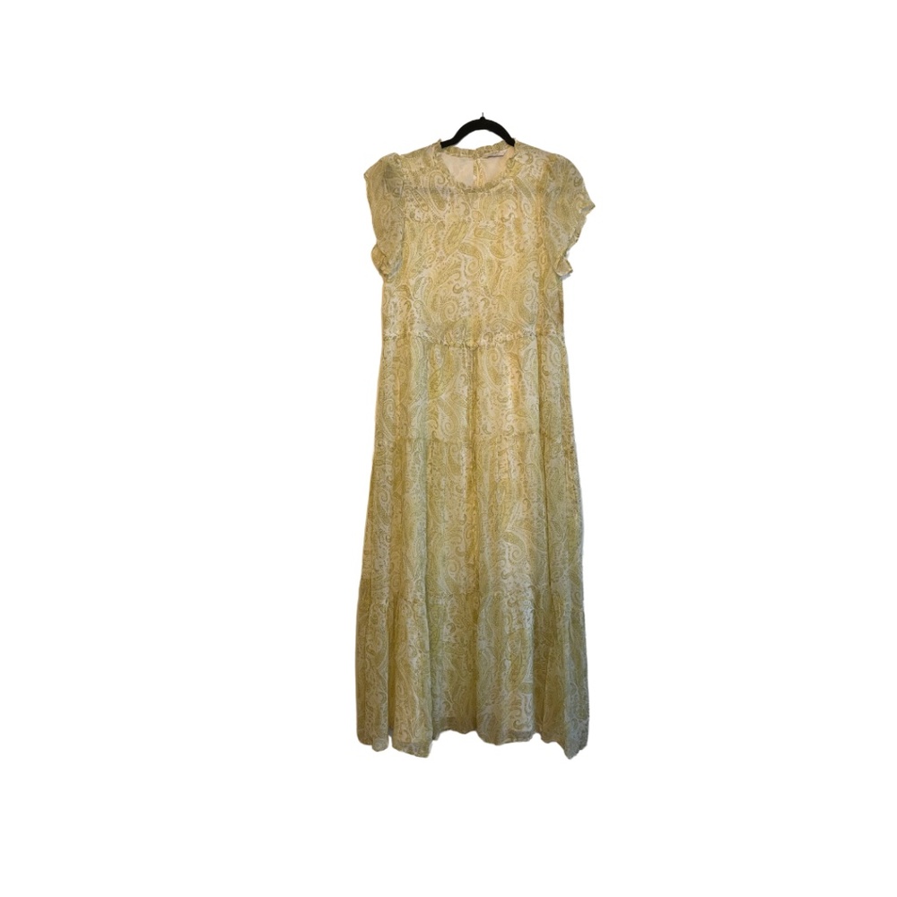 Lucky Brand Yellow Paisley Summer Dress